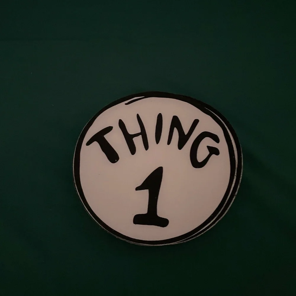 New Dr. Seuss Black and White Thing Number Decorations